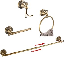 Antique Brass Towel Bar Set, Adjustable Bathroom Accessories Include Expandable