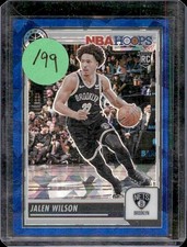2023-24 Hoops Premium Stock - Blue Disco Prizm #215 Jalen Wilson