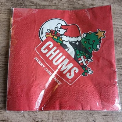 Chums Christmas Napkin Red Rare Outdoor Model Limited Edition VHTF Kitchen Outdo