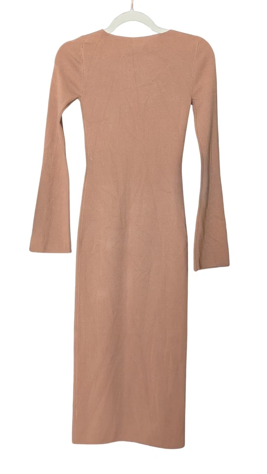 Vestido maxi suéter Aritzia Wilfred Moore malha gola V tamanho XS - Imagem 3 de 4