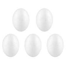 50pcs White Foam Eggs 6cm for Easter Crafts and Party Decorations