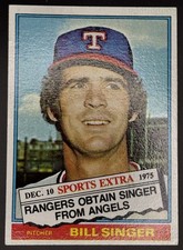 1976 Topps Bill Singer #411T Traded Rangers