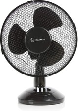 Signature 9" Desk Fan With 2Speed Oscillating Adjustable Tilt Black S40008B USED