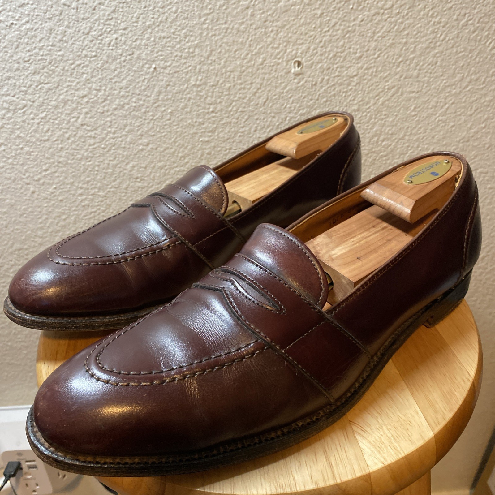 Alden 683 Burgundy Calfskin Full Strap Loafer