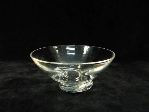 Steuben Spiral Footed Art Glass Bowl - Round Flared Signed