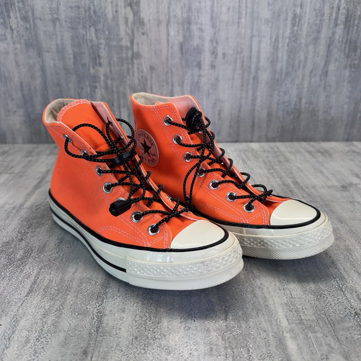 NEW BRIGHT ORANGE CONVERSE CHUCK TAYLOR ALLSTAR HI TOP CT-70 MENS