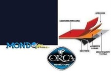  TESSUTO GOMMATO NEOPRENE/HYPALON ORCA 215 1000denari 25x25cm NERO