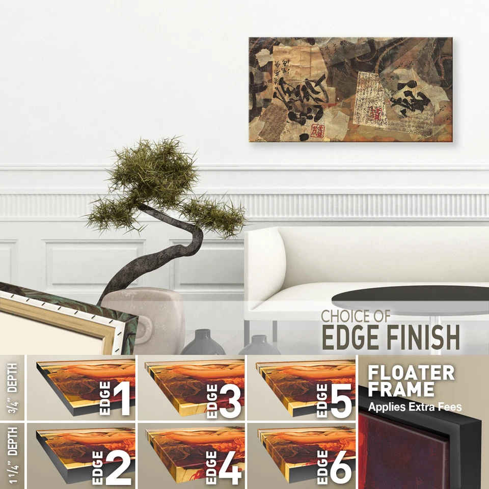 CONTO ASIÁTICO 50W"X26H" por MIA MOORE - EURASIAN ASIA CHINA - ESCOLHAS de LONA - Imagem 2 de 4