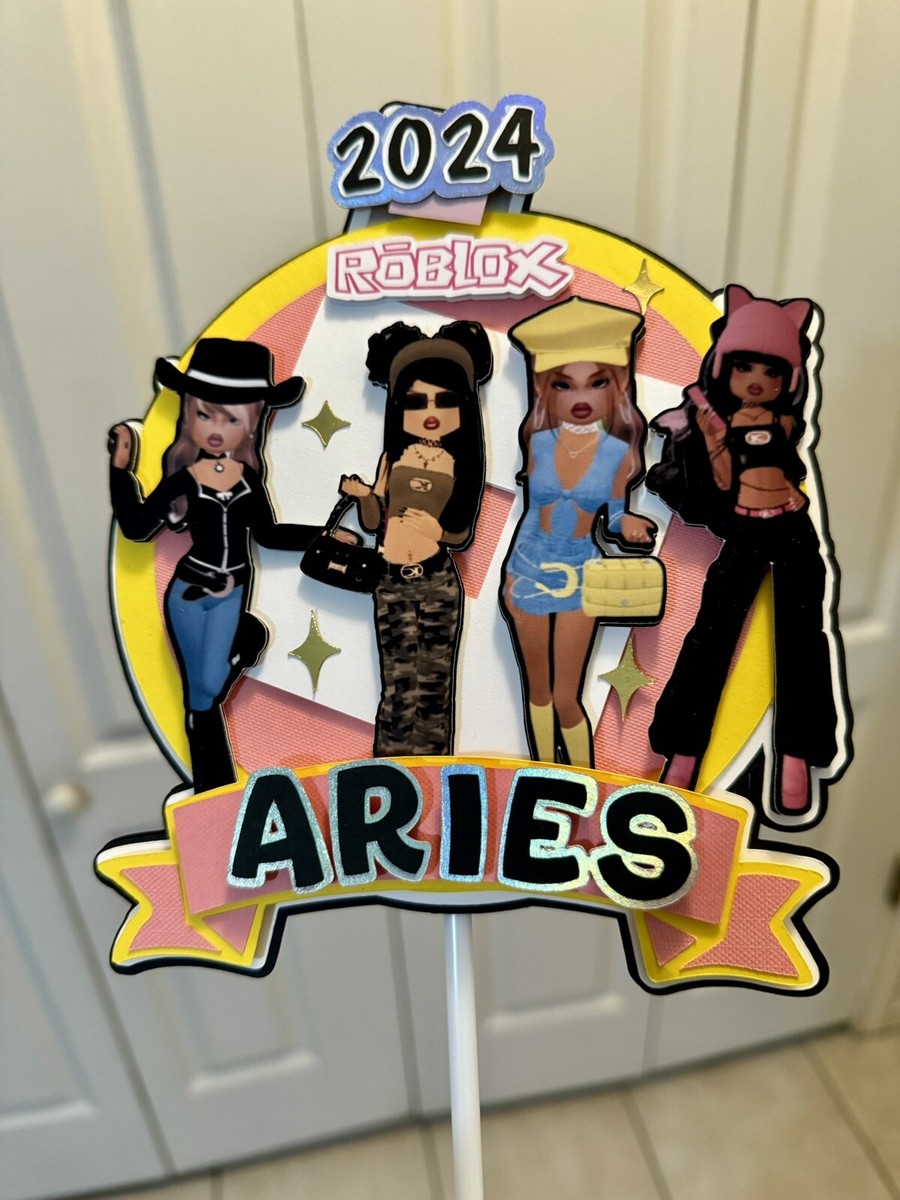Dress To Impress Girl Roblox Birthday Celebration cake Topper | eBay Dress To Impress Girl Roblox Birthday Celebration cake Topper | eBay