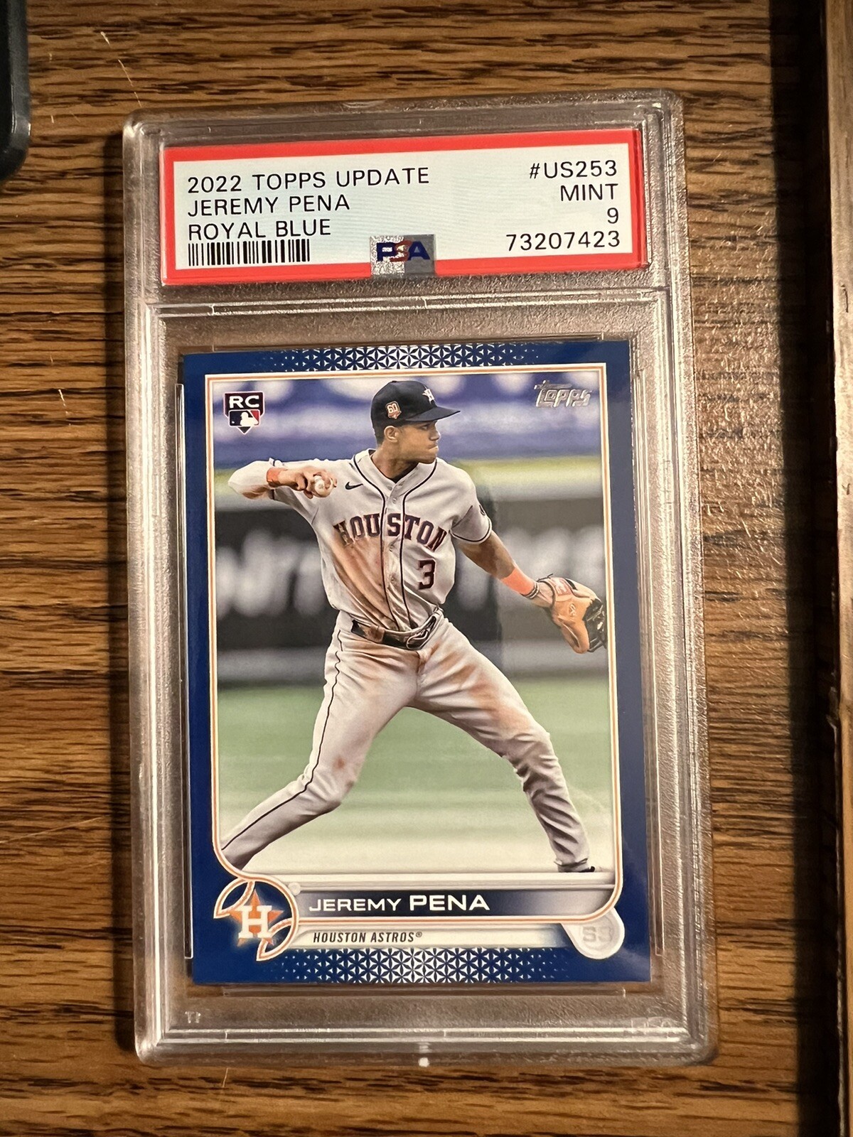 2022 Topps Update Jeremy Pena Royal Blue Rookie RC PSA 9 Mint US253
