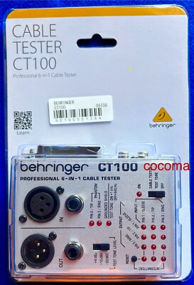 Behringer /CT100 Kabeltester XLR/TS, TRS Telefon/MIDI/TT/RCA Kabel kompatibel