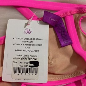 L&rsquo; Agent Provocateur Agata Pink Bikini Top XS NWT