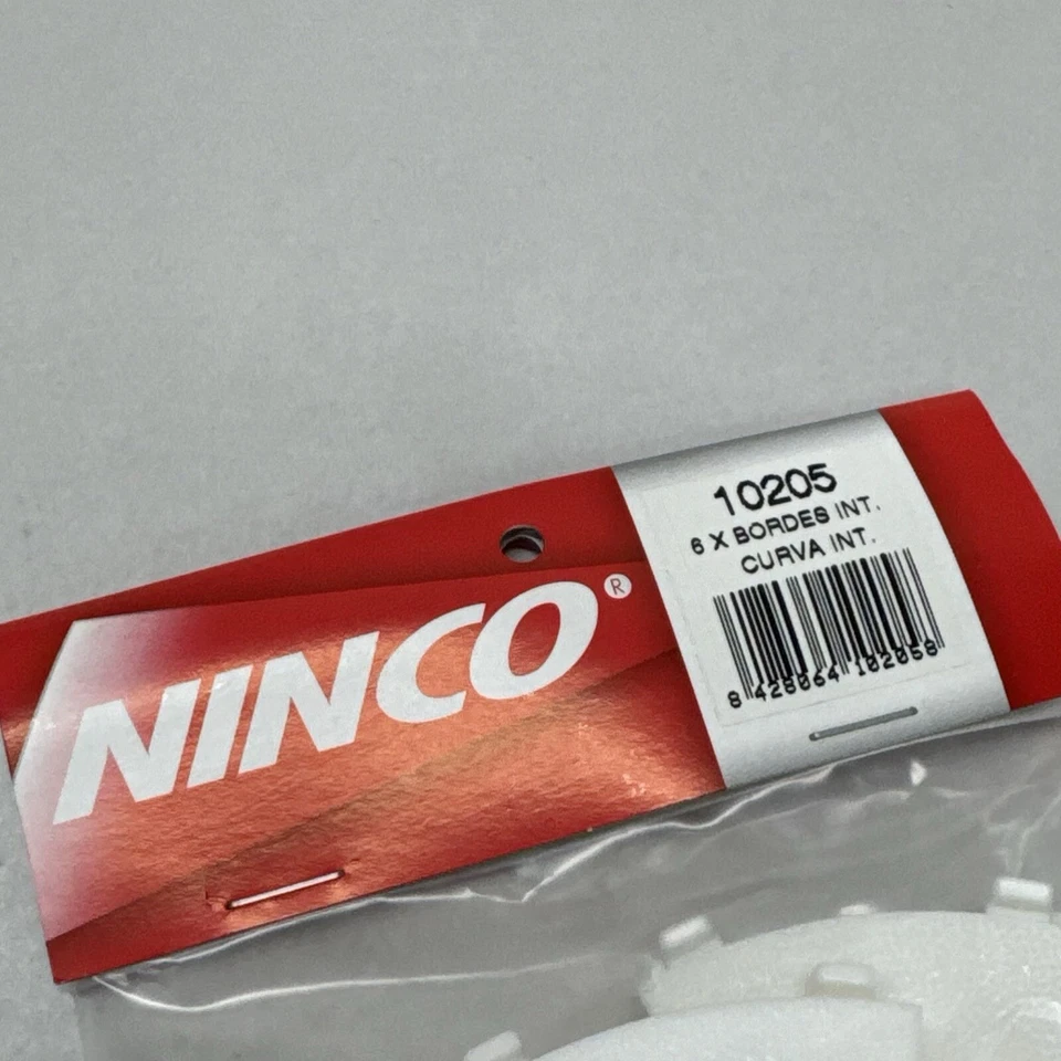 1 paquete NINCO #10205 interior 45 grados borde de cuña/berma, blanco y rojo (6 piezas) - NUEVO Foto 3 de 3