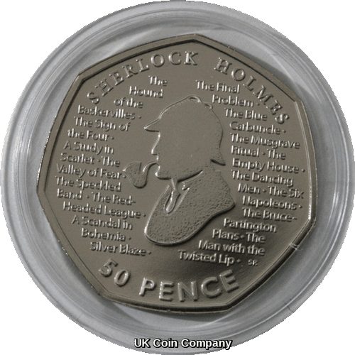 2019 Sherlock Holmes Brilliant Uncirculated Royal Mint 50p Fifty Pence Coin - Picture 1 of 2