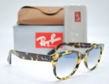New RAY-BAN ORION Sunglasses RB 2199 1332/3F 52-22 Tortoise Frames w/Blue Lenses