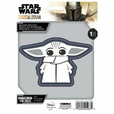 5" star wars mandalorian the child white disney lucasfilms logo sticker decal
