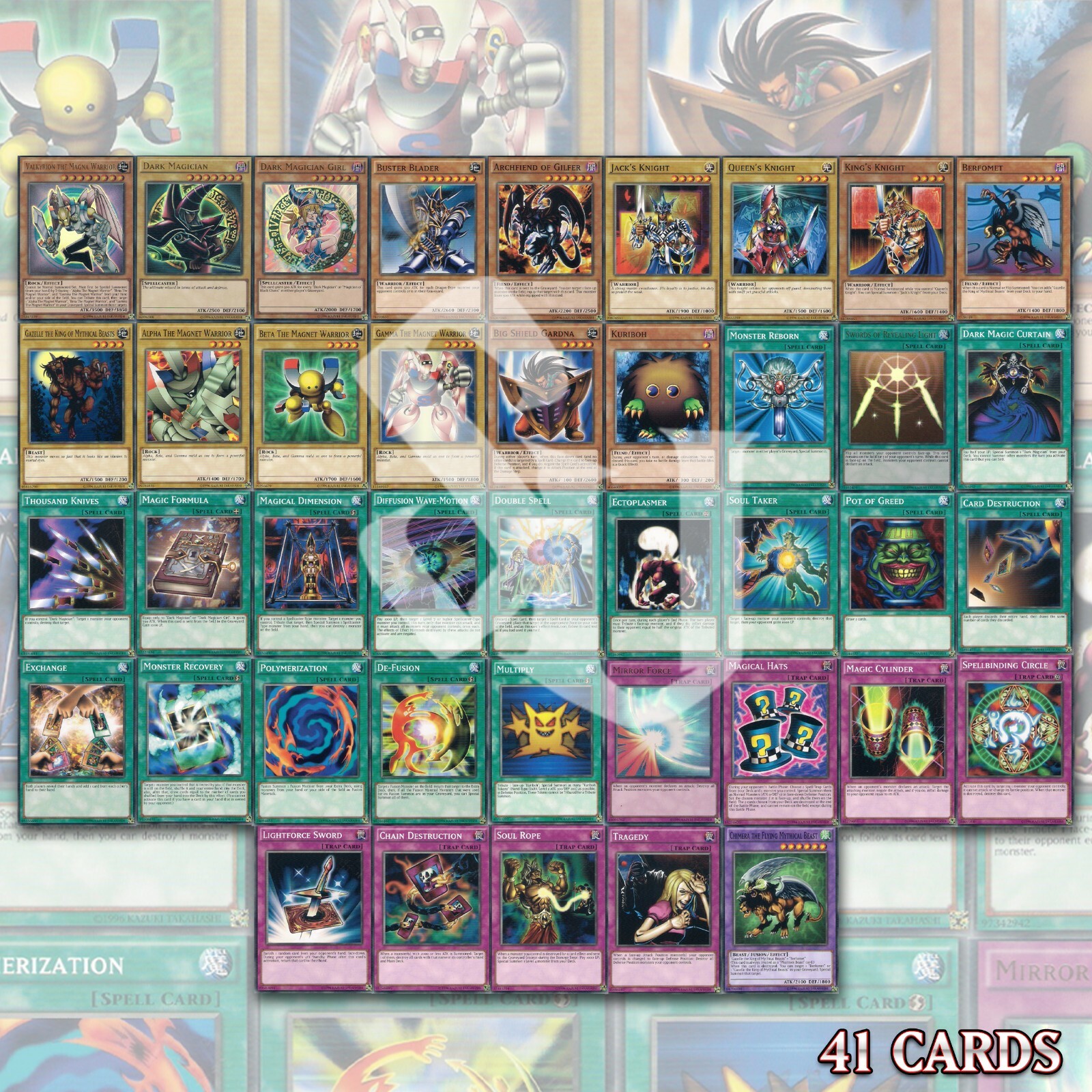 YUGI'S MÄCHTIGES Deck aus BATTLE CITY 41 KARTEN | ROT DUNKELMAGIER MÄDCHEN  YuGiOh | eBay