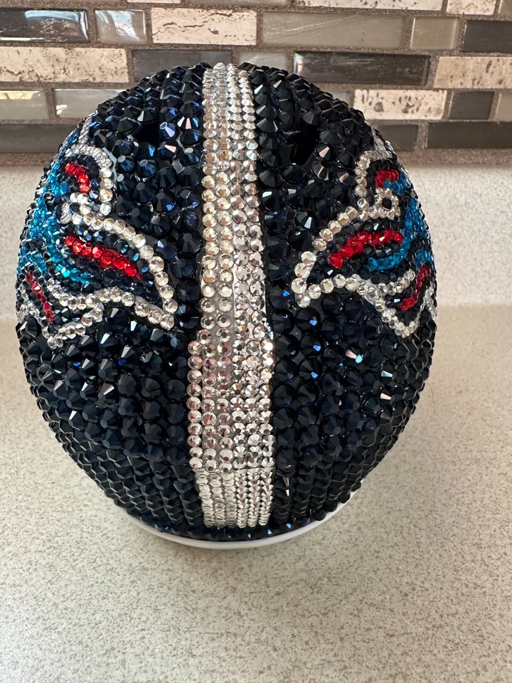 Nuevo Mini Casco Ridell Tennessee Titans Cristal Estrás Foto 3 de 4
