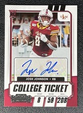 2021 Panini Contenders Draft Picks College Ticket Josh Johnson RC Auto #273
