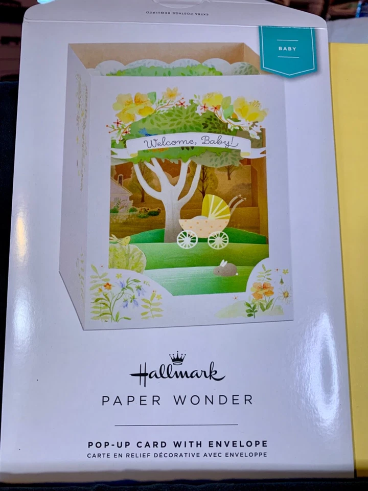 Hallmark Paper Wonder Felicitaciones Nuevo Cochecito de Bebé 3D Escena Bienvenido Bebé Foto 4 de 4