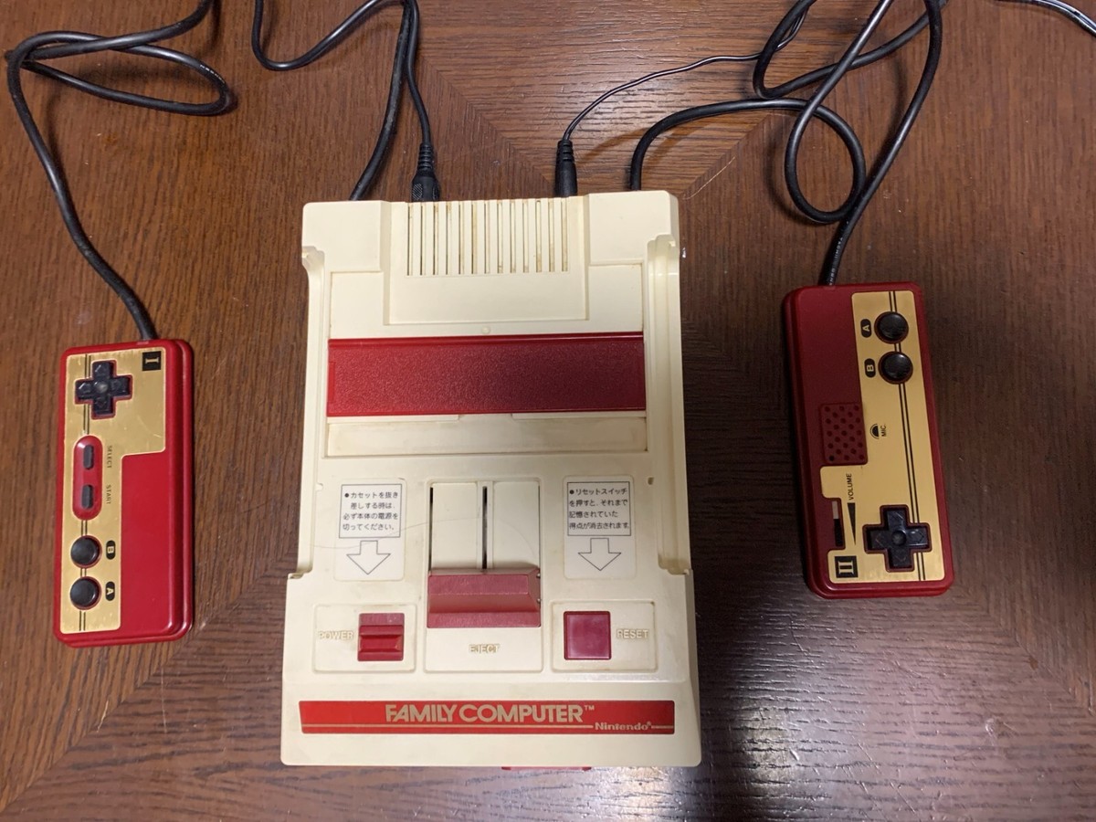 Japan NES Console Nintendo Famicom w/ rf cable adapter & 1
