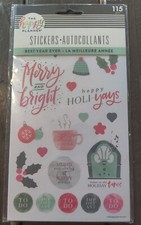 NIB The Happy Planner 2pk of Merry Christmas 5 Sheet Sticker Pages Scrapbook