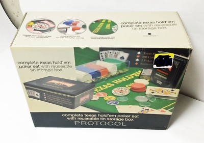 Protocol Complete Texas Hold Em Poker Set - New in Original Box