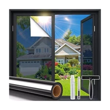 Coavas One Way Window Privacy Film, Window Tint for Home, Reflective Mirror G...