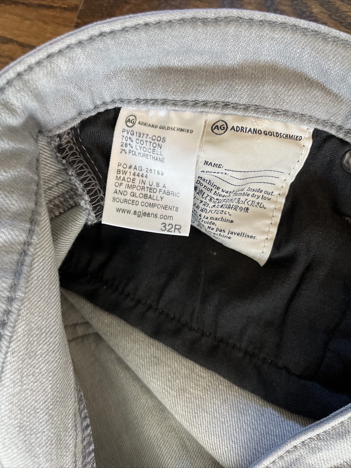 AG Adriano Goldschmied Jeans Womens 33 Gray The Stevie Ankle Slim Straight Leg - View 5