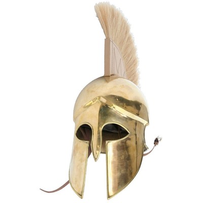 Spartan Grecian Medieval Historical Brass Plated Armor Helmet 18 Gauge Brass