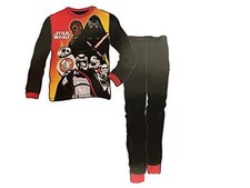 Star Wars Disney Youth Boys' 2pc Top  Pants Cotton Thermal Sleepwear Sets: 6-10
