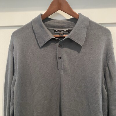 Peruvian Connection Sweater Men Large Green Gray Pullover 100% Wool Peru 