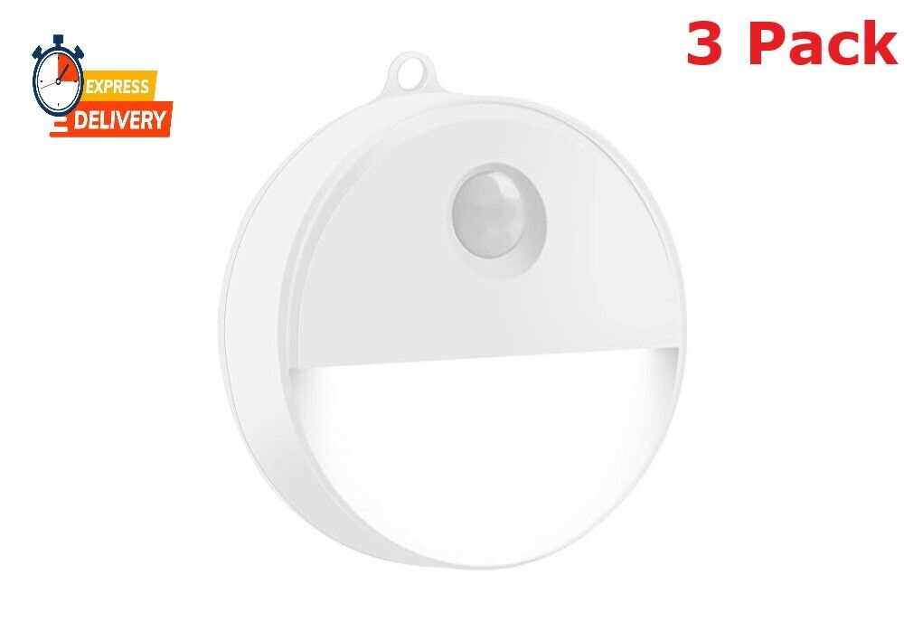 free 3 Pack Battery Powered Motion Sensor Lights Active Dus LED Night It is very popular