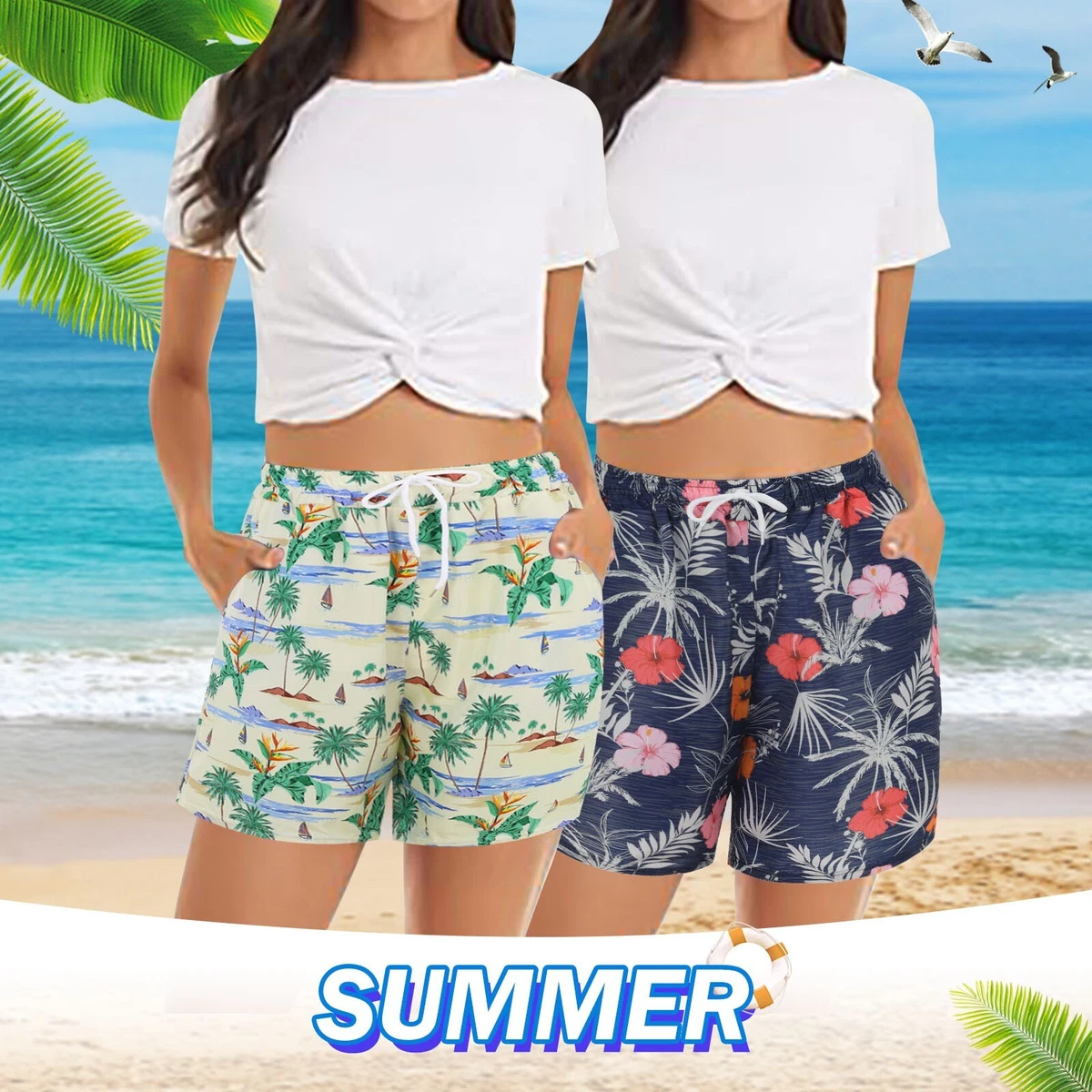 Women s Casual Shorts Summer Comfy Beach Shorts Womens Shorts 5