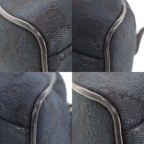 GUCCI Original GG Bolso de Mano de Cuero de Lona Negro Italia De Colección Auténtico #BX43 A - Imagen 6 de 15