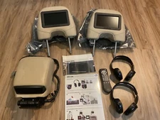 Genuine Volvo NOS Xc90 Headrest Left + Right Color Beige, Video DVD Audio Player