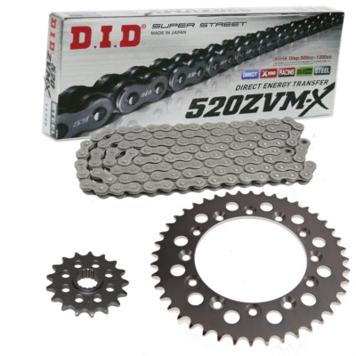 Kettensatz Honda NX650 Dominator 44PS 91-94 Kette DID 520 ZVM-X 110 offen 15/47