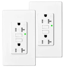 GFCI Outlet 20 Amp Outdoor Receptacle Ground Fault Circuit Interrupter TR ETL ×2