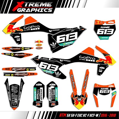 KTM SX-F EXC XCW 125 150 250 350 450 2016 2017 2018 DECALS GRAPHICS KIT STICKERS
