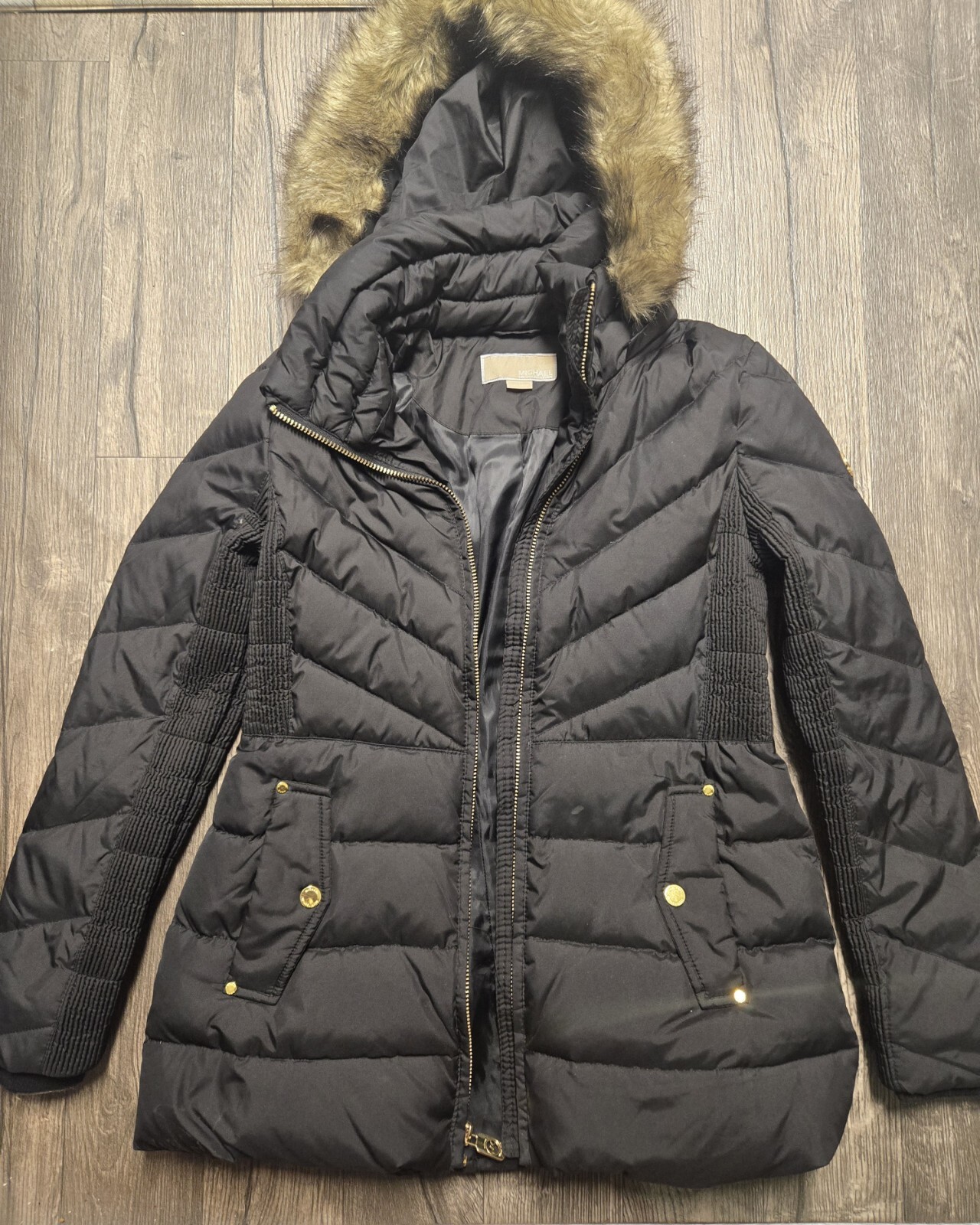 Michael Kors Down/feather Jacket Winter Coat Faux… - image 1