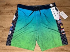HURLEY X NASCAR MENS PHANTOM ECO NASCAR RACETRACK BOARD SHORTS SIZE 36 18  NEW