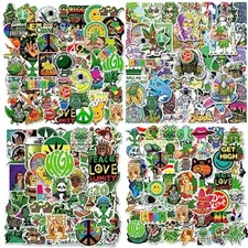 Weed Stickers, 200 Waterproof Stoner Vinyl Stickers for Adults, Stickers for