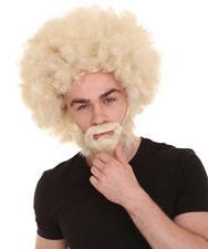 80's Painter Afro Wig Blonde Celebrity Premium Breathable Capless Cap HM-1258