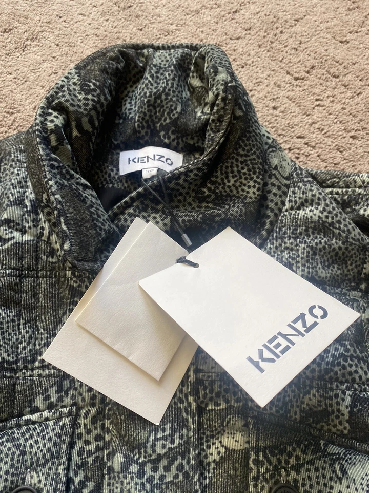 Kenzo Womens Printed Overshirt Jacket Tea Green Size 38 $573.00 - Image 3 of 4