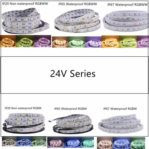 SMD 5050 RGB CCT LED Strip light tape lamp Waterproof DC 12V 24V RGBW RGBWW 5m - Picture 5 of 38