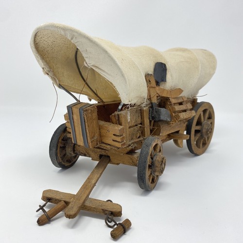 Vintage Folk Art Conestoga Wagon Wood 