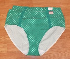 Cacique Lane Bryant Line Green Polka Dot Women's High Leg Panties Choose Size