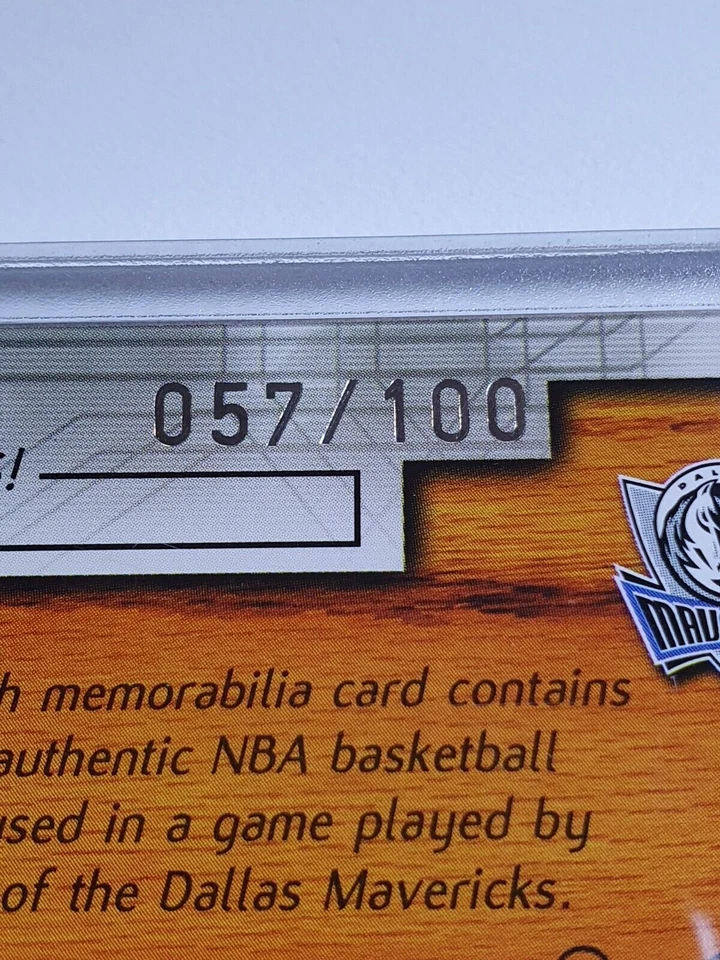 Flair Dirk Nowitzki 2002 #parche/100 camiseta usada en juegos y muestra de pelota - rara Foto 4 de 4