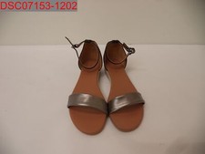 Dream Pairs Women's Pewter/Black Formosa-10 Low Platform Strap Sandals, Size 8.5