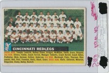 1956 TOPPS #90 CINCINNATI REDS GRAY BACK GB RARE NO DATE NAME LEFT VGEX WOW 